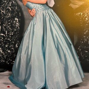 Vintage Y2K Alfred Angelo Teal Prom Dress